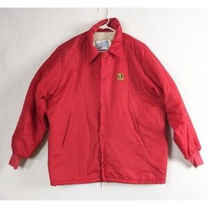 Upstream Premium Mens Jacket  Size L Lined Usa Yellow Pages Red